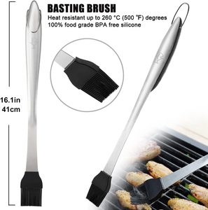 <b>Heavy</b> <b>Duty</b> Stainless Steel BBQ Grill <b>Tool</b> Set-Portable Dishwasher Safe 6-8 Piece Outdoor & Indoor Use - Product Image 5