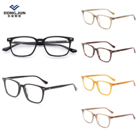 Monture de lunettes carrées en acétate personnalisées unisexe Lunettes à encre de créateur sans logo pour hommes et femmes