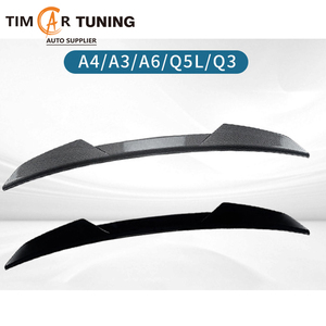 Alerón Negro para Techo de Tim Car Tuning para Audi A3 <span class=keywords><strong>Sportback</strong></span> A4 A6 Q5 <span class=keywords><strong>Q8</strong></span>, Alerón de Techo Negro Brillante |   Alerón Trasero para Maletero Sin Perforaciones - Product Image 1
