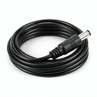 Prise mâle DC 5,5*2,1 DC5521 avec extrémité de fil nu dénudé 22AWG 0,5M pour routeur sans fil 4G LTE, mini PC routeur souple