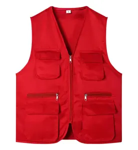 Men's Multi Pockets Cargo Waistcoat Vest For climbing fishing shooting Hiking Journalist Photography Vest Waistcoat