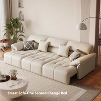 Foshan Echtes Leder Elektrisches Schlafs ofa Multifunktion ales Elefanten ohr Dehnbares modernes einfaches Wohnzimmer Art Straight Set