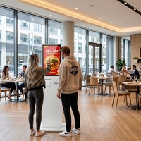 Kiosque de commande automatique pour restauration rapide avec écran tactile, système de gestion des files d'attente de paiement POS, lecteur de codes-barres SDK pour restaurant