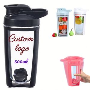 Vaso Mezclador Portátil de Plástico de Doble Capa de 500 ml con Escala y Logotipo Personalizado, para Batidos, Proteínas en Polvo, Fitness, Deportes, Regalo - Product Image 1