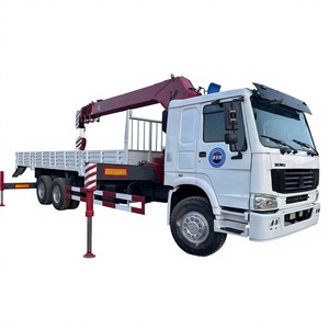 Factory Price Sinotruk Howo TX 371hp 20ton Cargotruck Mounted Straight Boom Crane For Sale - Product Image 1