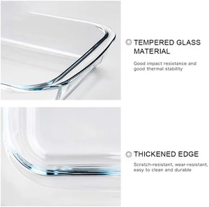 2024 in vetro trasparente teglia da forno in vetro <span class=keywords><strong>per</strong></span> la cottura di piccole casseruole oblunghe rettangolare teglia da forno in vetro - Product Image 3