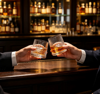 Verres rotatifs en verre hautement esthétiques en stock, verres à eau domestiques, verres à whisky, verres à cold brew.