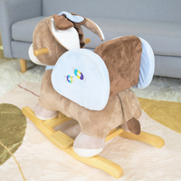 Chaise à bascule en peluche en forme d'âne, jouet à chevaucher pour tout-petits et enfants