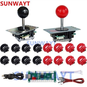 2 người chơi tự làm Bộ dụng cụ Arcade Arcade LED USB Encoder + Sanwa JLF-8YT joystick + 16pcs OBSF-30 Push nút cho MAME - Product Image 2