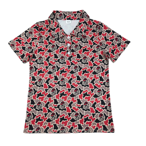 Daddy and Me Boys Southern Camo Team Button Polo <strong>Shirts</strong> Tops - Product Image 2