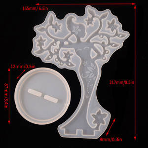 Moule en silicone DIY pour résine époxy cristalline, support de présentation de bijoux, <span class=keywords><strong>miroir</strong></span>, table pivotante, transparent blanc, écologique, outils de pâtisserie - Product Image 2