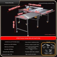 Scie à table horizontale pour le travail du bois, multifonctionnelle, pliable, sans poussière, précision, banc de travail mécanique à poussée-tirage