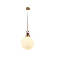 Lustre suspendu LED moderne de luxe nordique pour plafond haut, en fer et verre blanc laiteux, pour salle à manger, éclairage chaleureux 3500K à économie d'énergie