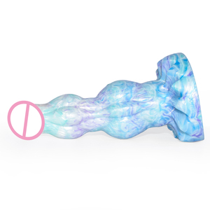 FAAK <strong>Large</strong> Knot Dog <strong>Horse</strong> <strong>Dildo</strong> With Sucker Big Dong Colorful Anal Plug Fantasy Animal Penis Silicone Sex Toys for Women - Product Image 4