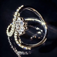 Haute qualité GRA glacé Bling VVS D couleur Moissanite 925 argent Sterling Pass diamant testeur fleur bague ouverte pour les femmes