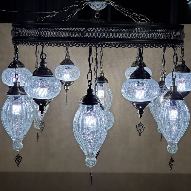Hotel Mosaic Turkish Chandelier Lamps Moroccan Style Crystal Chandeliers Turkey for Engineering Lighting