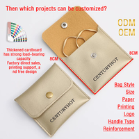 Pochette à bouton-pression haut de gamme pour bijoux, sac de rangement pour lunettes avec impression de logo