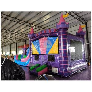 Castillo Inflable Comercial al por Mayor de Fábrica, Castillo Hinchable Colorido de Princesa <span class=keywords><strong>con</strong></span> Tobogán y <span class=keywords><strong>Piscina</strong></span> para <span class=keywords><strong>Alquiler</strong></span> en Fiestas Infantiles - Product Image 4