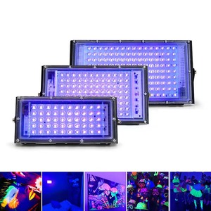 Led <span class=keywords><strong>UV</strong></span> Lights cho Glow Đảng 100W 300W 400W 110V 220V không thấm nước Blacklight Đèn pha 395nm Spotlight đèn cho Halloween Trang trí nội thất - Product Image 2