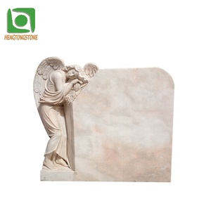 Nuage Rosa marbre ange pierre tombale Sculpture <span class=keywords><strong>cimetière</strong></span> statue - Product Image 3