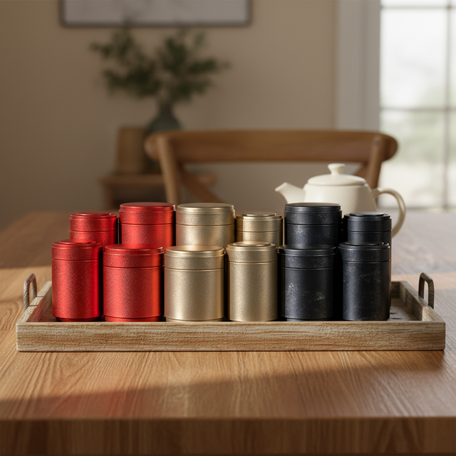 Embossed Custom Matcha Tin, Food GradeMetal Matcha Storage Can, RTS Empty Tea Tinfor Matcha Packaging and Metal Tea Box