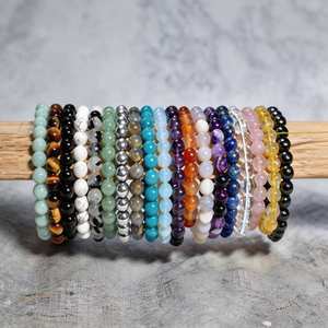 Pulsera Elástica de Piedras Preciosas de Ágata del Golfo Pérsico de Alta Calidad, Naturales, de 6/8/10 mm, con Cuentas de Energía de Ensueño - Product Image 3