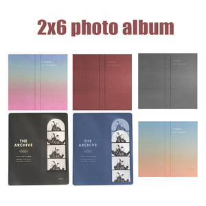 Álbum de fotos 2x6, tipo fotomatón, recargable, con tarjetas hechas a mano, para fiestas, bodas, <span class=keywords><strong>libro</strong></span> de visitas, <span class=keywords><strong>4</strong></span> cortes, sin ácido, estilo vintage, para fotos 2x6 - Product Image 2