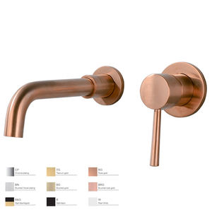 Heiße Verkäufe Wand Montiert becken wasserhahn Messing Rose Gold 2 löcher Waschbecken wasserhahn - Product Image 1