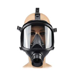 Masker Gas wajah penuh keamanan Canister tunggal, masker <span class=keywords><strong>Respirator</strong></span> dengan Filter untuk Gas uap penyembur debu - Product Image 5