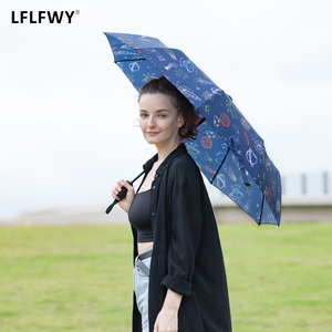 Venta caliente señoras paraguas playa impreso moda sombrilla al aire libre tres descuento al por mayor jardín paraguas motocicleta paraguas - Product Image 3