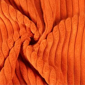 Gran oferta colorida tapicería de fábrica de China personalizada 2,5 tela de sofá de terciopelo a rayas Wale