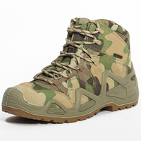 Bottes de randonnée d'extérieur de haute qualité OEM ODM pour hommes, légères, antidérapantes, avec embout renforcé, lacets, dessus en cuir de vachette, semelle intermédiaire en EVA