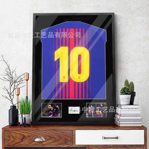 Sports Jersey Display <b>Frame</b> <b>Black</b> Rectangle Acrylic Transparent Wall Mounted For Living Room - Product Image 1