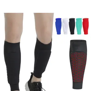 FSPG Protetor de perna esportivo de alta qualidade para academia, mangas de compressão em favo de mel para caneleiras de futebol