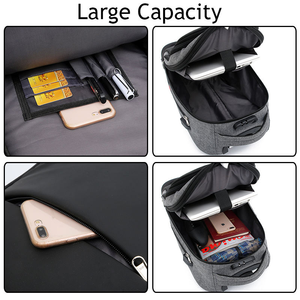Large <b>Wheel</b> Oxford Material Geometric <b>Backpack</b> Roller Travel Business School Computer Spinner Suitcase Trolley Bag - Product Image 3