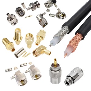 Cable Coaxial <span class=keywords><strong>RG58</strong></span> con Conectores BNC, SMA, PL259 y TNC, Alta Calidad, 50 Ohmios, Cable Coaxial en Rollo para Crimpado - Product Image 1