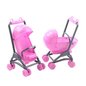 Mode Mini Kinderwagen Kinderwagen Speelgoed Roze Pop Kinderwagen Babypop Accessoires Cadeau Speelgoed Voor Meisjes