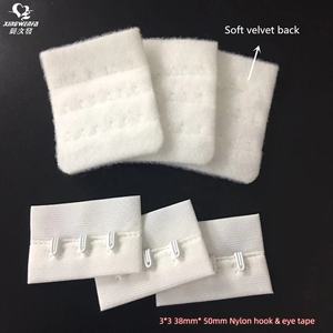 Accessoires de sous-vêtements 3*3 38mm Crochet et oeil en polyamide à couture unique de haute qualité Crochet et ruban en nylon blanc - Product Image 6