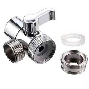 Robinet déviateur manuel 3 voies, adaptateur de valve, accessoire en alliage de zinc argenté, vanne à boisseau sphérique, pièce de filtre à eau, <span class=keywords><strong>port</strong></span> d'entrée/sortie 1/4 po - Product Image 6