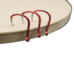 Gancho de tubo rojo brillante de acero al carbono, <span class=keywords><strong>dientes</strong></span> triangulares con púas - Product Image 5