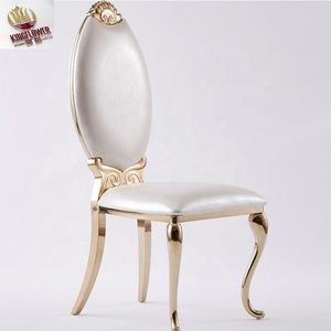 Moderno hotel ristorante oro rosa barocco in acciaio inox sedia di banchetto - Product Image 4