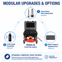 Caméra d'inspection de canalisation HD 9 pouces 20 mm 1080P étanche IP68 avec DVR