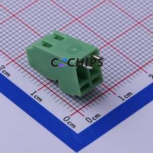 KF128H-3.5-2P Screw Terminal Block Through hole Component (THT),P=3.5mm Connector 1x2P 3.5mm Green Through Hole - Product Image 2
