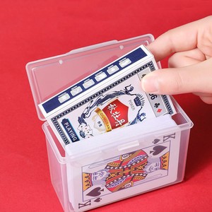 Transparent Plastic <b>Card</b> Storage Box Rectangle Covered Desktop Organizer For <b>Playing</b> <b>Cards</b> Id Business <b>Cards</b> - Product Image 2