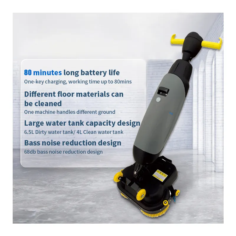 OEM commercial Rechargeable Dual Brush tile cleaner Carpet Cleaning Machine Floor Scrubbing Machine