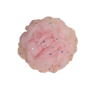 Organza Flower Hair Clip Rhinestone Decor <b>Wedding</b> DIY <b>Accessory</b> For Women Headdress Corsage - Product Image 5