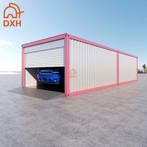 DXH Usine de Chine 20 pieds Structure en acier Panneau sandwich Panneau isolé Préfabriqué Container <span class=keywords><strong>Garage</strong></span> <span class=keywords><strong>Carport</strong></span> <span class=keywords><strong>avec</strong></span> <span class=keywords><strong>toit</strong></span> <span class=keywords><strong>plat</strong></span> - Product Image 2