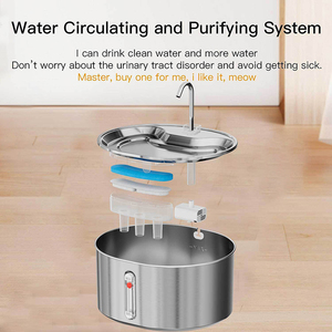 Dispensador de Agua Automático para Mascotas, Nuevo de Fábrica, Lujoso, de Acero Inoxidable de 3.2L, con Carga Inteligente, Bomba Ultrasilenciosa, Ecológico - Product Image 5