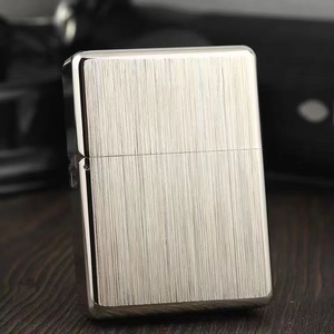 <strong>Lighters</strong> Customize logo Luxury Metal Cigarette <strong>Lighter</strong> Smoking Accessories Chrome Plating Silver Kerosene <strong>Windproof</strong> <strong>Lighter</strong> - Product Image 4