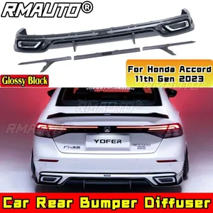 For Accord Body Kit Rear Bumper <b>Splitter</b> Glossy Black YOFER Style Bumper Spoiler for Honda Accord 11th Gen 2023 Car Accessories - Product Image 2